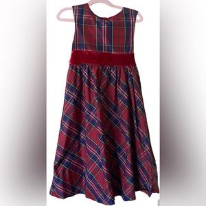 Gymboree Girls Size 9‎ Red Blue Yellow Green Plaid Fancy Party Dress